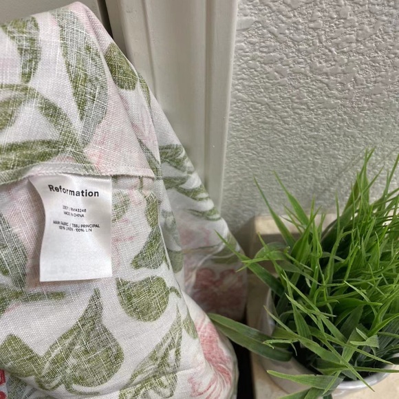 NWOT - Reformation Denver Linen Dress Kauai - Picture 6 of 7